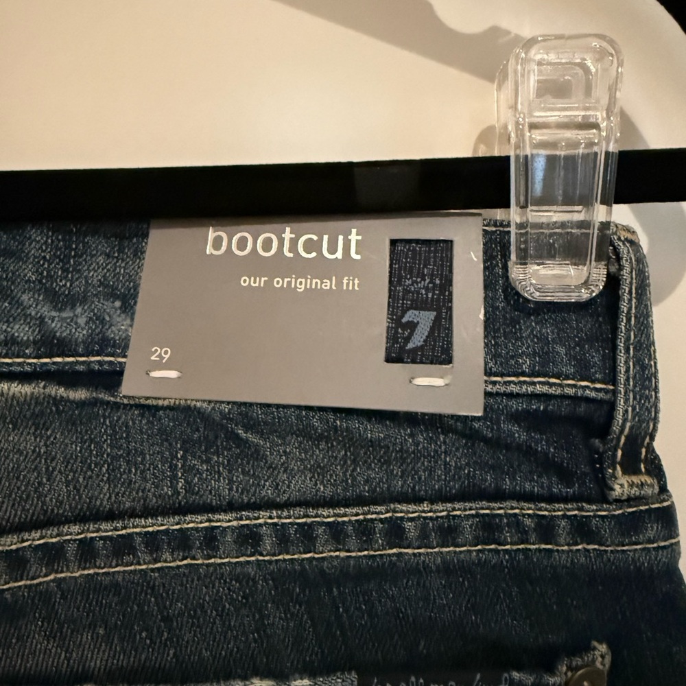 NWT 7 For All Mankind Dark Blue Boot Cut Jeans - Picture 6 of 9